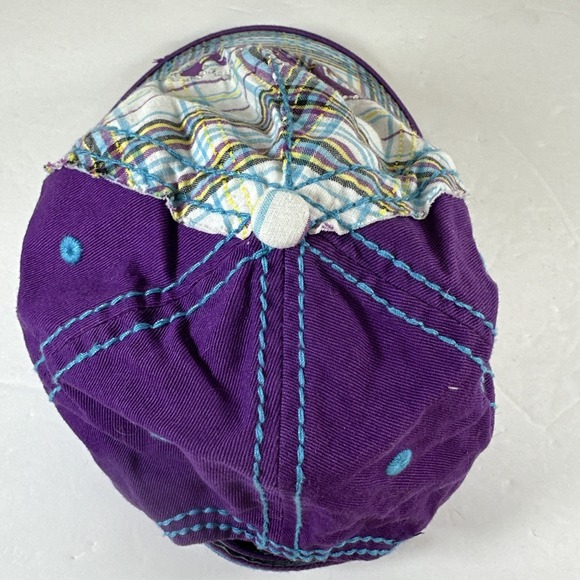 Disney Parks Mickey Mouse Youth Purple Blue Rhinestones Adjustable Ball Cap Hat - Picture 4 of 16